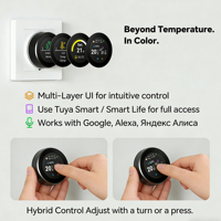 Pantalla Táctil Inteligente RKHK con Perilla, Control Central WiFi Tuya, Pantalla Táctil Giratoria, Interruptor de Escenas Programable, Aplicación para Hogar Inteligente