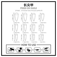 K033 Faux Ongles Stiletto Papillon Cœur Style Punk Sombre Esthétique Western Hot Girl Premium ABS MOQ1 Vente en Gros Stock Prêt