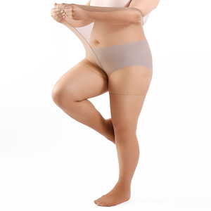 Collants pour femmes en nylon taille haute anti-accroc sur mesure en usine, taille plus, 70D, collants, bas avec pointe renforcée - Product Image 3