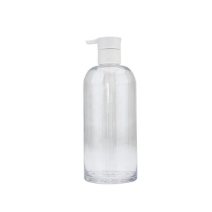 Factory price 16oz empty round shampoo pump bottle 500ml thick wall plastic bottle packaging