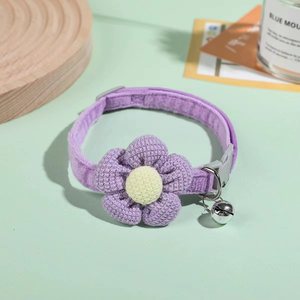 Safety Release Breakaway Safety Buckle Cute Floral <b>Pet</b> <b>Collars</b> with Bells <b>Collars</b> for Small Cats - Product Image 2