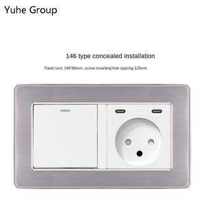 Prise électrique murale double standard russe européenne, prise électrique, interrupteur mural multifonctionnel européen - Product Image 6