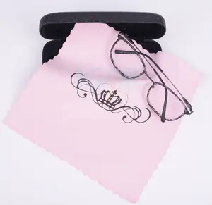 Custom Screen cleaning cloth microfiber suede cloth 18x18cm eyeglasses cloth with LOGO printed factory direct