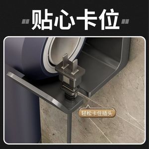 Metal <b>Wall</b> <b>Mounted</b> Hair Dryer Holder Rectangle Minimalist <b>Bathroom</b> <b>Shelf</b> Durable Storage Rack For Shower Room - Product Image 3