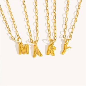 Collar de cadena de eslabones tipo clip con cierre OT simple para mujer, con colgante de letra, collar minimalista con inicial del alfabeto - Product Image 4