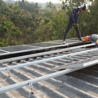 Boulons de suspension solaires SunRack avec surface anodisée pour supports de montage de panneaux photovoltaïques sur toiture ondulée, garantie 10 ans, caoutchouc EPDM
