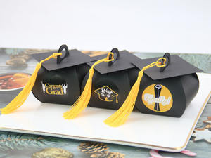 Bachelor Hat Candy <span class=keywords><strong>Box</strong></span> für Abschluss feier Party UV-Beschichtung Prägung Matt Laminat ion Print Handling - Product Image 3