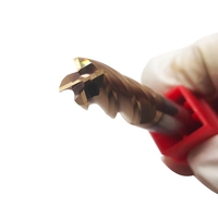 Fraise à queue de 8 mm HRC55 à 4 cannelures en tungstène pour usinage CNC du métal et du bois