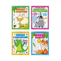 Cuaderno de Actividades Escolares Estilo Edicart, Matemáticas, Escritura, Palabras Cotidianas, Educativo, Encuadernado Perfecto, Aprendizaje Colorido, Hecho en Italia