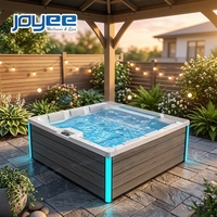 JOYEE Nouvelle Conception Baignoires Spa Jacuzzi 6 Personnes Homologuées CE pour Extérieur avec Système de Contrôle Balboa Gecko