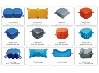 Ponton flottant modulaire en HDPE de type U à 2 rouleaux, quai pour jet ski, montage facile, robuste, pour yacht, marina, amarrage de bateau