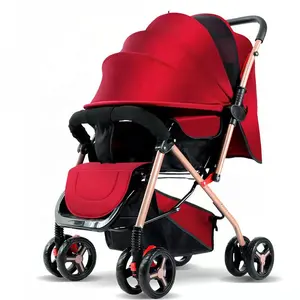 Prezzo di fabbrica ruote ammortizzanti leggero passeggino ombrello per bambini di lusso carrozzina pieghevole per neonati 0-3 anni