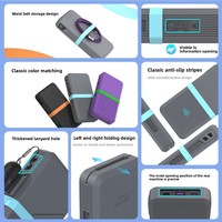 Sikai sarung Power Bank silikon, untuk Ugreen 145W Power Bank tahan guncangan pelindung Power Bank dengan tali pengatur kabel Cahaya