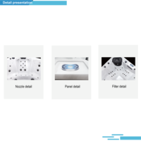 Bañera de hidromasaje Sunrans para exteriores para vacaciones de lujo en casa Plug And Play hidroterapia Jet moderno Spa acrílico Whirlpool masaje bañera de hidromasaje