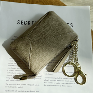 Portefeuilles de luxe en cuir véritable pour femme, porte-monnaie et porte-clés minimalistes, nouvelle collection en gros - Product Image 6