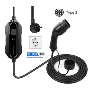 Workersbee 10-32A 7.2KW Mode 2 Type 2 Portable EV Electric Car Charger With LCD Display Level 2 Charging