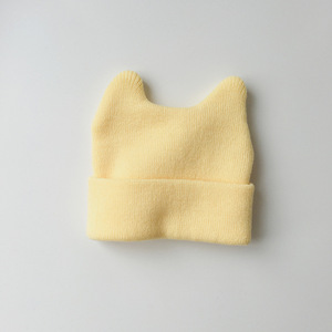 Chapeau en tricot pour bébé nouveau-né automne-hiver, adorable <span class=keywords><strong>bonnet</strong></span> à cornes pour garçon et fille, bonnets pour enfants - Product Image 4