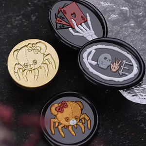 Nuevos Sellos en Relieve <span class=keywords><strong>de</strong></span> Latón Sólido Amarillo <span class=keywords><strong>de</strong></span> la Serie Dark, Estilo Retro Europeo, Decoración DIY, Regalos para Festivales, Venta al Por Mayor del Fabricante - Product Image 5