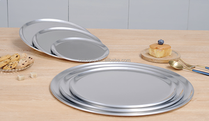 BAKEPRO SPS-Q07 Antihaft 8 "-14" Tiefe Kohlenstoffstahl-Pizzapfanne Backbleche Backofenbleche Pfannen - Product Image 5