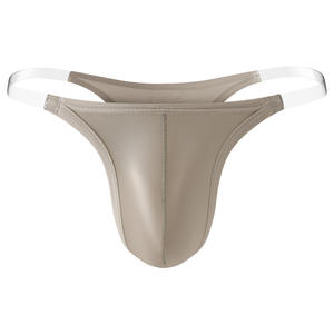 Slip pour <span class=keywords><strong>homme</strong></span> brillant et lisse, sexy, respirant, taille basse, transparent, <span class=keywords><strong>invisible</strong></span>, sans couture, bikini confortable, sous-vêtements - Product Image 4