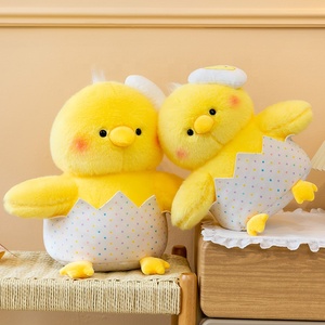 Figurine de poussin en coquille d'œuf <span class=keywords><strong>Zoe</strong></span>, célèbre sur Internet, best-seller, jouet en peluche, poupée de compagnie anti-stress à pétrir pour la table - Product Image 4