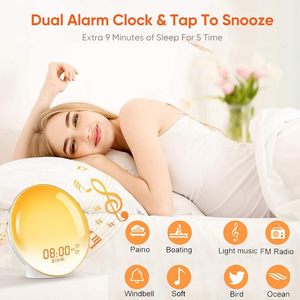 Sunrise Alarm Clock RGB Night <b>Light</b> Bedroom Decoration Wake up <b>Light</b> Novelty Body <b>Touch</b> Switch Daylight Birthday Gift Table Lamp - Product Image 5