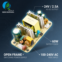 Alimentation à découpage à cadre ouvert 24V 2.5A 60W à entrée unique, carte PCB AC-DC pour imprimante 3D, routeur CNC, LED