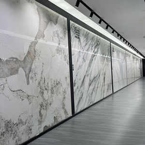 Lastra di roccia <span class=keywords><strong>del</strong></span> Guangdong 1600x3200x12mm per parete di fondo villa, TV, moderna, semplice, lussuosa, con motivo continuo, grande - Product Image 4