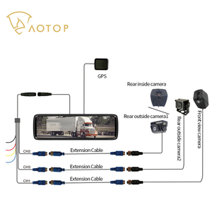 Sistema di telecamere per specchietti retrovisori per veicoli commerciali 24V 8.88 di ingresso 3AV "Touchable IPS Monitor S-sensor DVR con funzione BSD posteriore - Product Image 6