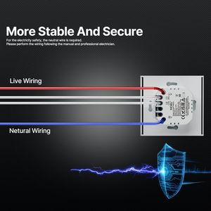 แผงม่านอัจฉริยะ ZigBee ลายขนนก Moes Tuya แผงสัมผัสป้องกันแสงสะท้อนทำงานได้กับ Alexa Google Home - Product Image 6