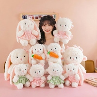 Nouvelle Peluche Mouton de Haute Qualité avec Jupe, Poupée Mouton de Dessin Animé Tenant une Carotte, Figurine Lapin Mignonne, Poupées pour Machine à Pinces