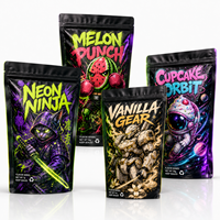 Sacs en Mylar noirs mats de qualité alimentaire, 3,5 g, résistants aux enfants, refermables, anti-odeurs, Cali Packs, sachets thermoscellables pour bonbons exotiques comestibles