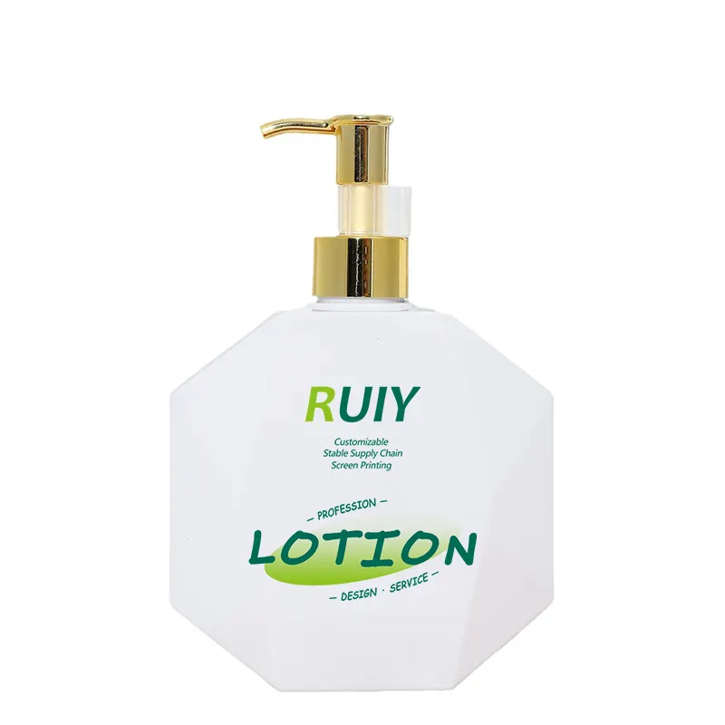 OEM/OEM 150ml 200ml 300ml Polygon Creative Shampoo hand Sanitizer Body Cream Plastic packaging bottle with pump