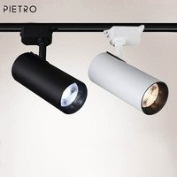 Lumière d'intérieur Rotation réglable Projecteur Cob Commercial 10W 20W 30W Système d'éclairage sur rail Projecteur sur rail Led Track Lights