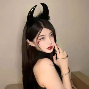 Halloween diable corne bandeau pour femmes citrouille fantôme sorcière chapeau chauve-souris cheveux accessoires pour drôle Halloween Costume Cosplay fête - Product Image 3