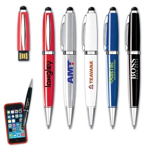 Hot Selling Laser Pointer Ball Pen Touch Screen Good Quality Custom Logo Gifts Metal Stylus USB 3.0 16Gb
