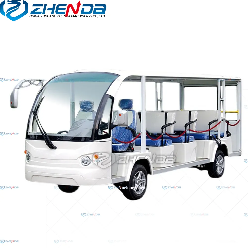 乗客完全密閉型スタイル11輪駆動真新しい中国高級観光電気ミニ観光バス