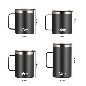Vaso Térmico de Acero Inoxidable con Tapa, Diseño Minimalista Negro, Taza de Viaje con Rendimiento Térmico de 12-24 Horas - Product Image 6