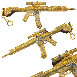 Llavero Metálico de Alta Calidad, 22cm, Estilo Delta Force, Réplica de Arma de Juguete K416 Fated Trigger-gold, Modelo Carabiner - Product Image 1