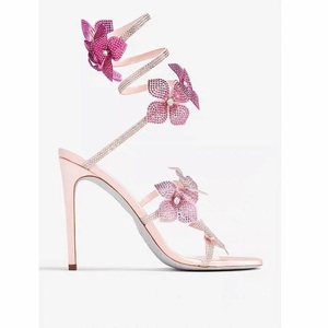 Sandali di Lusso con Cristalli a Fiore 2026, Sexy con Cinturino alla Caviglia, Tacchi a Spillo Glamour con Punta Aperta, <span class=keywords><strong>Scarpe</strong></span> da Sposa per Donne - Product Image 4