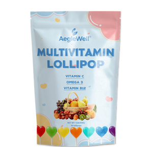 AegleWell Lollipops - Caramelle a forma di cuore con Vitamina C, <span class=keywords><strong>Omega</strong></span> 3, B12 - Supporto Immunitario, Salute Cerebrale, Energia per Adulti e Bambini - Product Image 2