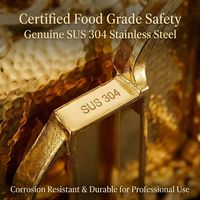 Ensemble de réchauds à buffet Huadison Gold, réchaud à buffet en acier inoxydable pour la restauration, réchaud à buffet de luxe avec couvercle suspendu