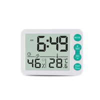 Termometer Dapur Digital Layar Besar, Pengukur Kelembapan, Timer Meja Belajar, Alarm Pintar