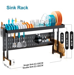 Stainless steel dish drying rack telescopic dish drainer