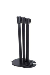 ホイールローラースタッカブルベース付き格納式ベルトバリアスタンションポール - Product Image 5