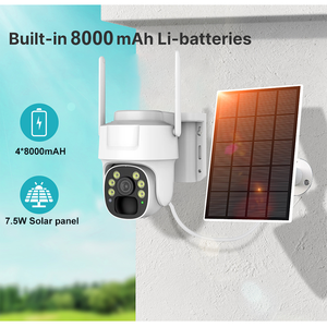 Caméra solaire extérieure <span class=keywords><strong>de</strong></span> sécurité <span class=keywords><strong>sans</strong></span> <span class=keywords><strong>fil</strong></span> PTZ WiFi IP CCTV 3MP V380 alimenté par batterie 4G carte SIM bon marché - Product Image 5