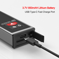 Télémètre laser industriel miniature SNDWAY en alliage d'aluminium, rechargeable, portée 40M 60M, étanche IP54, précision 2,0 mm