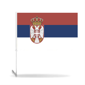 Venta al por mayor 2024 Copa Europea coche ventana bandera 12x18 ''30x45cm país nacional Turquía bandera para automóviles - Product Image 3