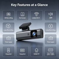 Caméra embarquée WiFi HD dissimulée avec vision nocturne et application mobile 4K