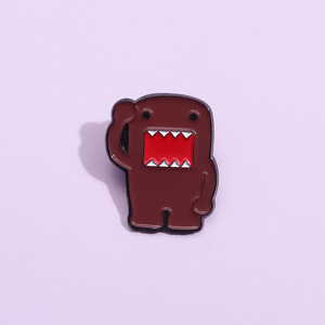 Broches en métal en gros, motif dessin animé, monstre marron mignon, en alliage, artisanat métallique ludique pour embellir les vêtements et accessoires - Product Image 4